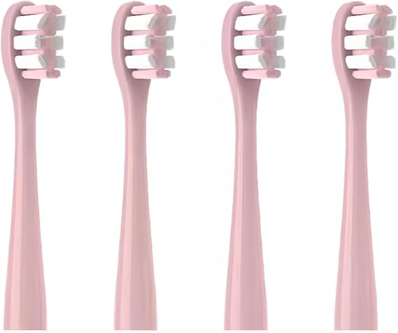 Replacement Toothbrush Head.Compatible for Usmile Y4 Y10 Y1S Y20 Y10PRO Y20PRO Electric Toothbrush(4 pcs Pink)