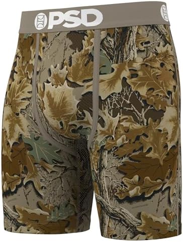 PSD Mens Realtree Classic Boxer Brief, Multi, XL