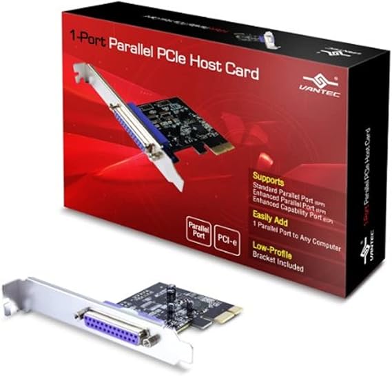 VANTEC 1-Port Parallel PCIE Host Card