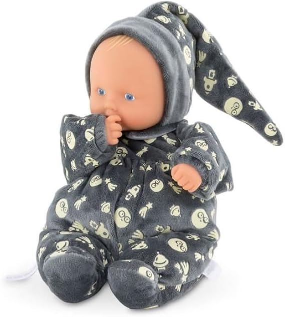 Corolle Mon Doudou Babipouce Glow in The Dark Baby Doll - Extra Soft Cuddly 11" Doll with Vanilla Scent, Washable, Ages 0 Months and up