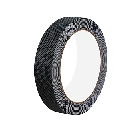 Rubber Grip Tape (1" x 18 ft), Non-Abrasive Waterproof & Anti-Slip Cushion Pad, Enhances Friction at Contact Points for Safer Handles or Contact Surfaces