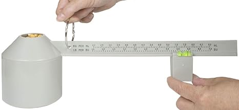 AgraTronix Test Weight Grain Scale, Portable Crop Weight Measurement Tool for Bushels & Hectoliters, Up to 70 lbs per Bushel | 08170
