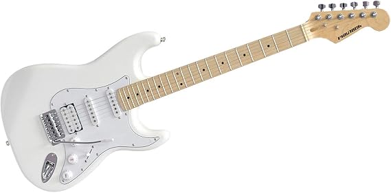 PLAYTECH ST250 S-S-H Electric Guitar Stratocaster Type Maple White