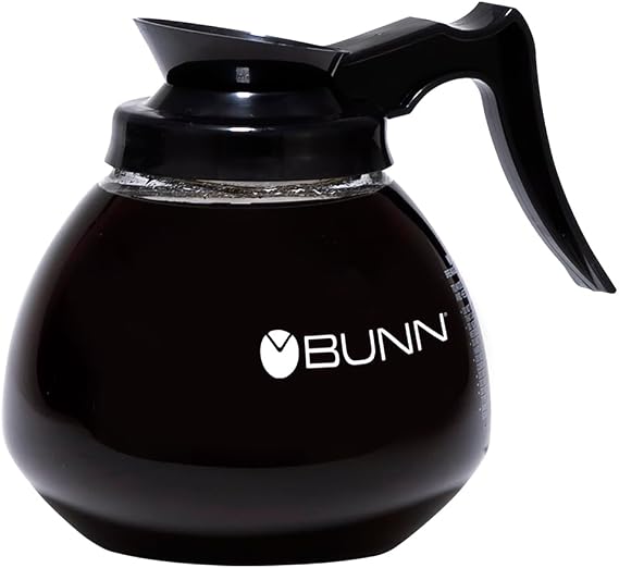 BUNN 42400.0103 12 Cup Commercial Glass Decanter with Black Handle (3 Pack)