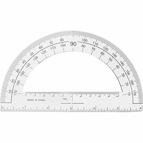 Sparco Professional Protractor - Plastic - Clear - 1 Each - 1 Each