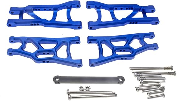 Aluminum Front&Rear Suspension A-Arms&Tie Bar for 1/10 Traxxas Slash 2WD RC Car Upgrade Parts Hop Ups, Replacement of 2555 3631 2532