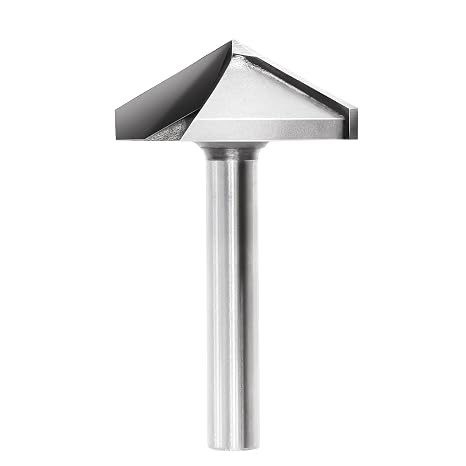 120 Degree V Groove Router Bit, 22mm Cutting Diameter, 6mm Shank