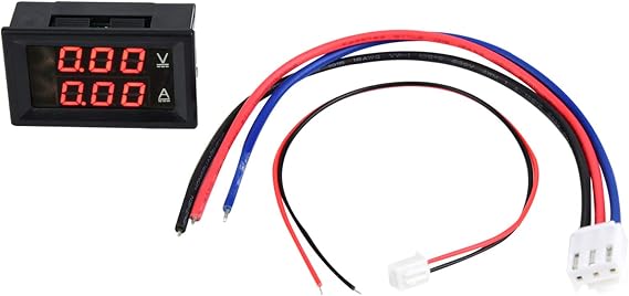Voltmeter Ammeter Panel Mount Volt Amp Meter,Digital Voltmeter Ammeter,3 Digit DC 0-100V 50A/10A Voltmeter Ammeter Gauge Dual LED Panel (10A red), voltmeter digital digital voltmeter Voltmeter Am