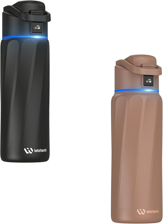 Boost 24 oz Smart Water Bottle Black + Boost 32 oz Bottle Mocha Bundle