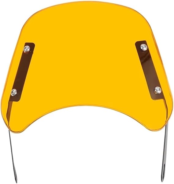 Motorcycle 5-7 Headlight Windshield Deflector Windscreen For For VRX400 GB400 GB250 CD125 CBX250RS(Yellow)
