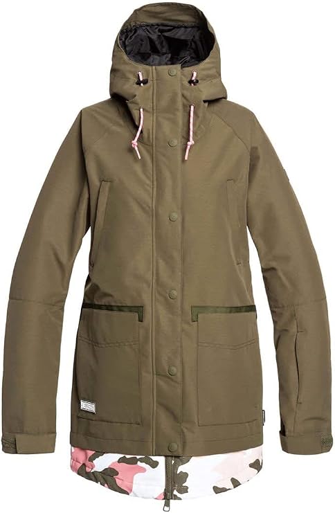 DC Riji Snowboard Jacket Womens Sz S Olive Night