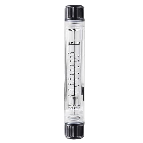 1/2" Female Thread Water Liquid Inline Flowmeter Rotameter M-15 0.2-2.0 GPM 1-7 LPM