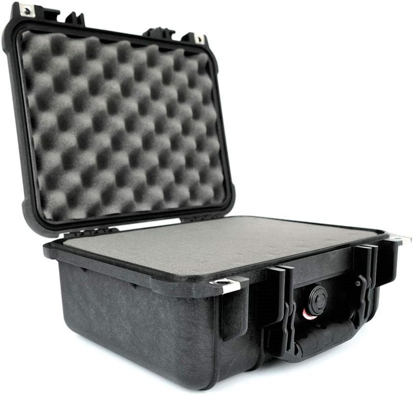 PELI 1400 Protective Case for Camera, Lenses, Drones and Sensitive Electronic Equipment, IP67 Watertight and Dustproof, 19L Capacity, Made in Germany, With Customisable Foam Insert, Black