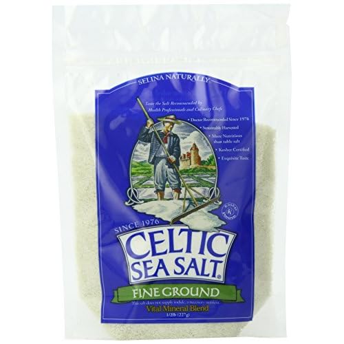 Celtic Sea Salt, Fine Ground, 8 Ounce Resealable Bag, PACK OF 6