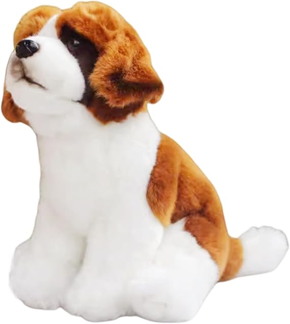 FRANKIEZHOU Saint Bernard Dog Stuffed Animal-Sitting Brown,Puppy Plush Toy, Dog Stuffed Animal,Soft Gifts Toy for Kids,Home Decor,Hugging Toy