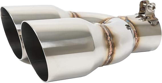 2.5" Dual Exhaust Tip - 2.5" Inlet 3.5" Outlet 10" Overall Length