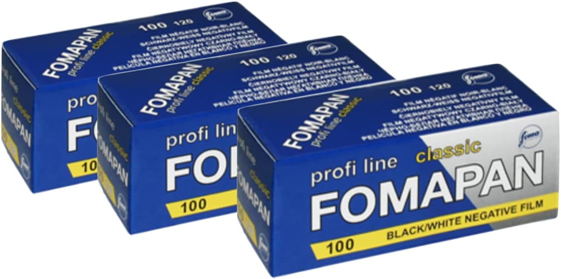 Pack of 3 FOMAPAN CLASSIC 100 ASA Rollfimmedium format 120 Black  White