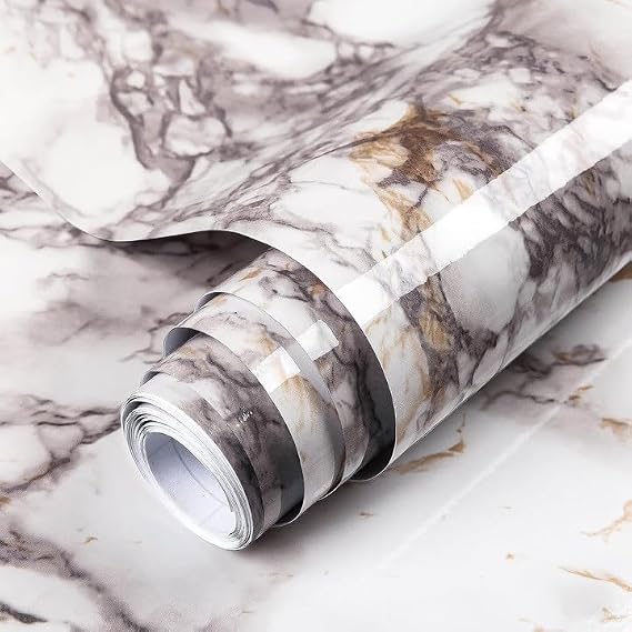 Decoroom Marble Contact Paper for Countertops, Bathroom Cabinets