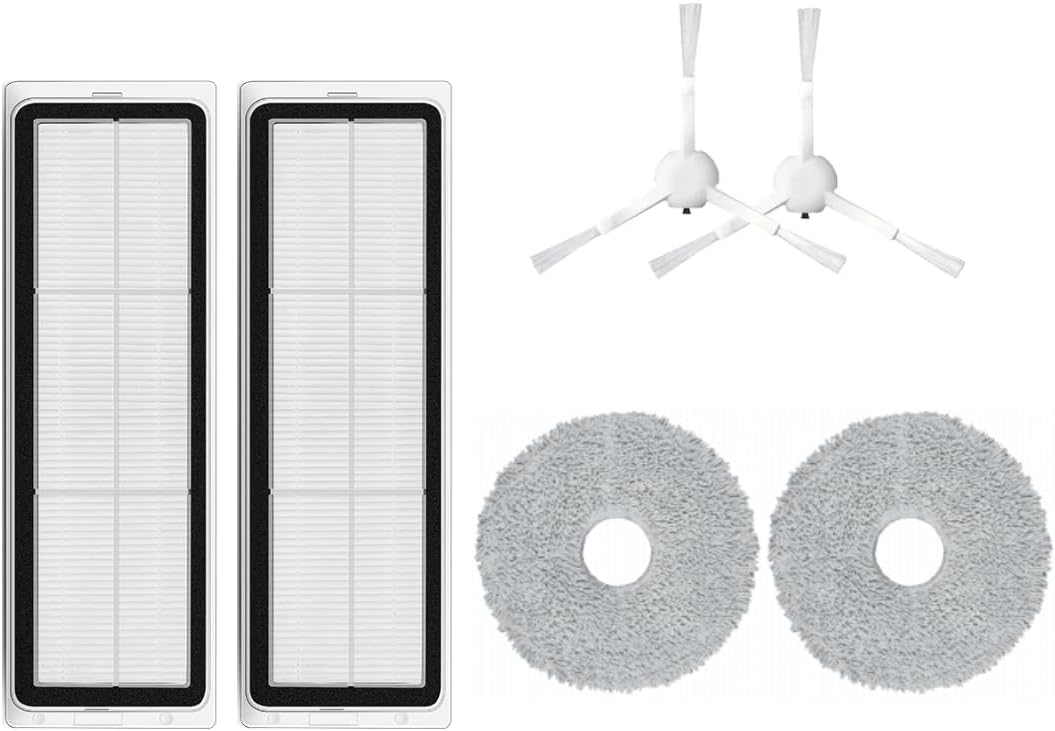 robotbedek, X10 Plus X20 Plus Xiaomi Compatible Replacement Hepa Filter Side Brush Mop-6 Pieces