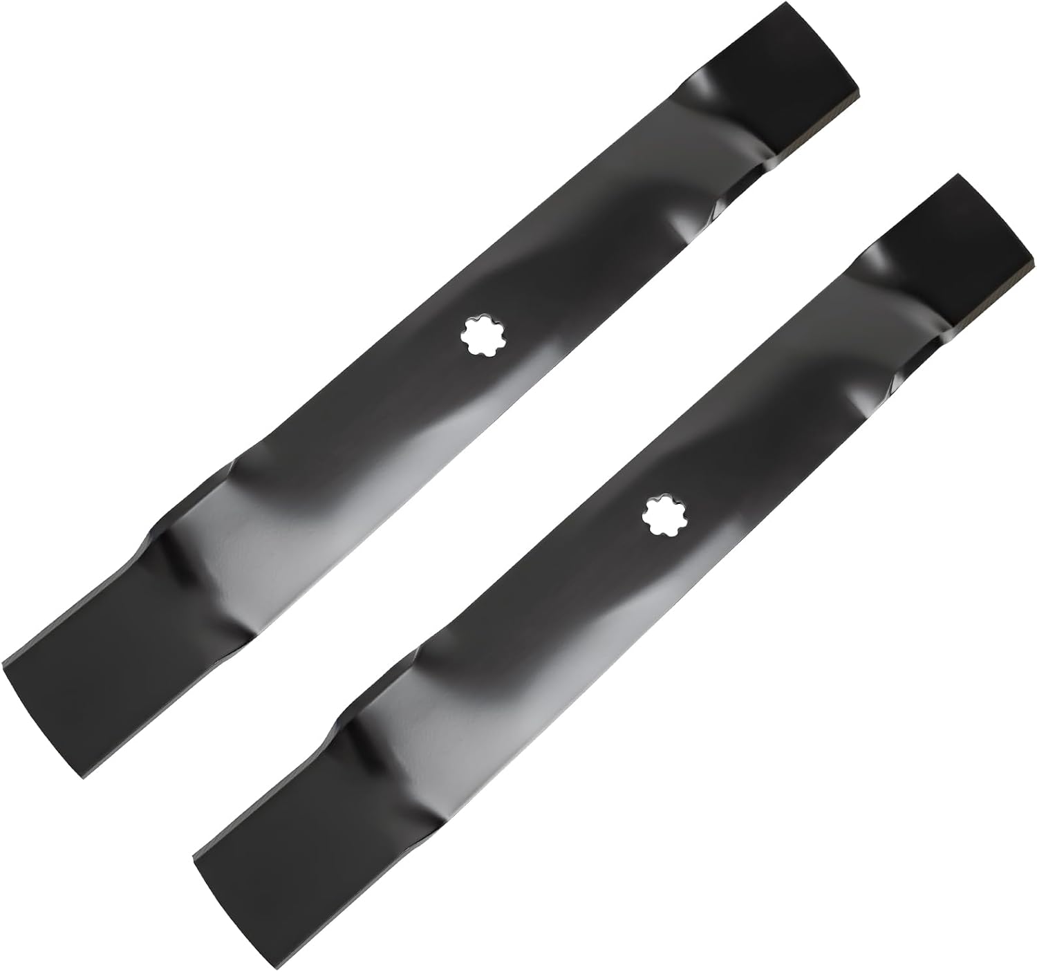GX22151 Mower Blade Compatible with John Dee re 42 Riding Mower, GY20850 Mulching Blade Fit for John Dee re 102 125 135 D130 D100 D105 Tractor, Replace for AM137328 AM141033 AM137333, 2 Pack