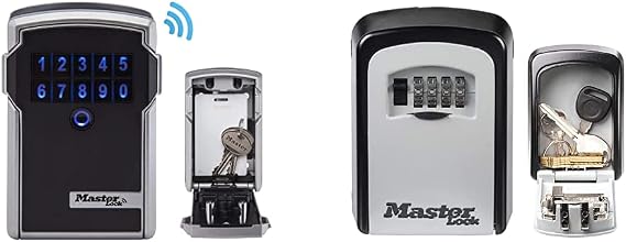 Master Lock Connected Key Safe [Wall Mounted] - 5441EURD - Select Access Smart Key Lock Box & Key Safe [Medium size] [Wall mounted] [Outdoor] [Exist in 2 colors] - 5401EURD - Key Lock Box