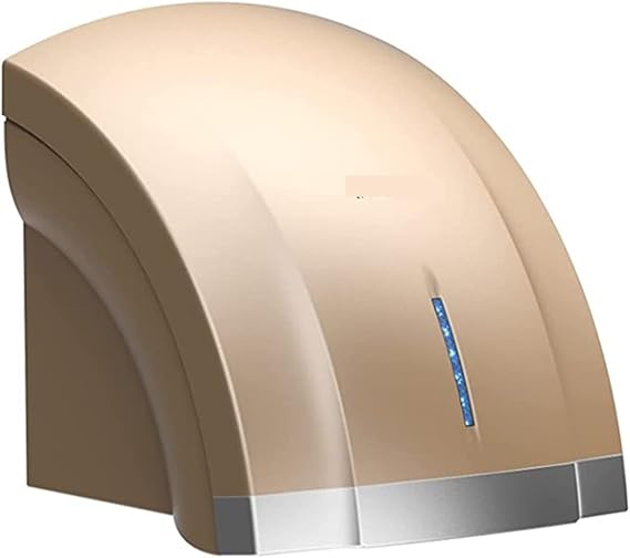Hand Dryer, 1800W Automatic Hand Dryers LED Display Smart Sensor Hot&Cold Wind High Speed Wall Mounted Commercial Drying Machine for Toilet Smart Induction Sensor Hand Dryers (Color : Gold, Size : T