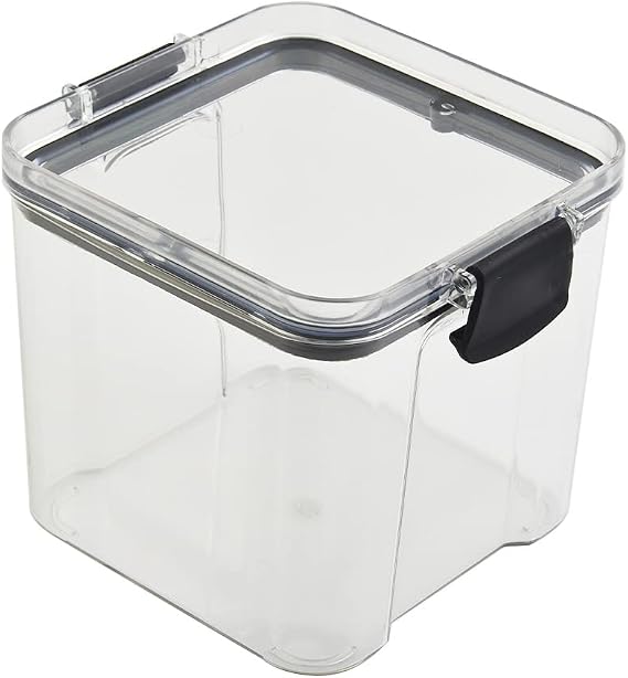 AKOAK 1 Pack Airtight Food Storage Container - (700ml) Square Clear Storage Box - For Snacks,Spices, Sweets, Nuts, Coffee and Tea, Spillproof to Keep Food Fresh and Dry