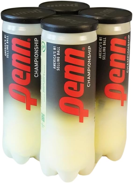 Penn Championship Tennis Balls - Extra Duty Felt Pressurized - 3 Balls (Pack of 4)