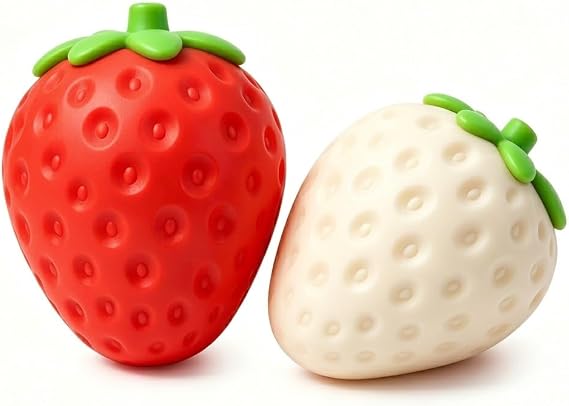 2Pcs Taba Squishy Strawberry, Cute Fufu Squishy Strawberry