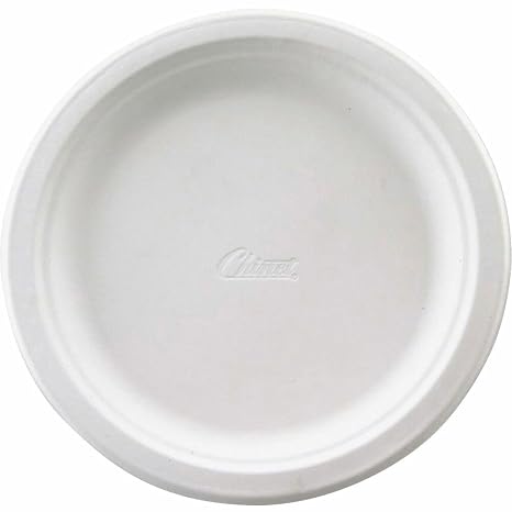 Huhtamaki HTM21244 Chinet Premium Fiber Recycled Dinnerware Plates, 6.75" Diameter, White (Pack of 125)