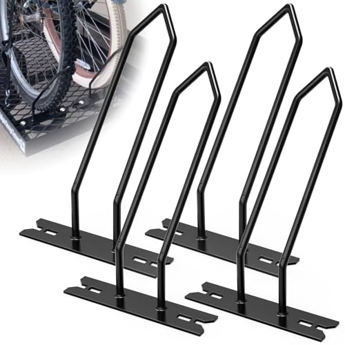 CC-125 Cargo Box Bike Rack Adapter, Hitch Bike Rack Adapters Bike Wheel Holders for Cargo Carrier on Camper Travel Trailer, Fit for All Types of Bikes with Tires Width Less Than 2-14"