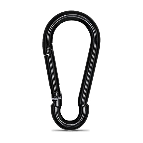 4.00 inch 1pc Black Large Carabiner Clip Hook Spring Snap Keychain