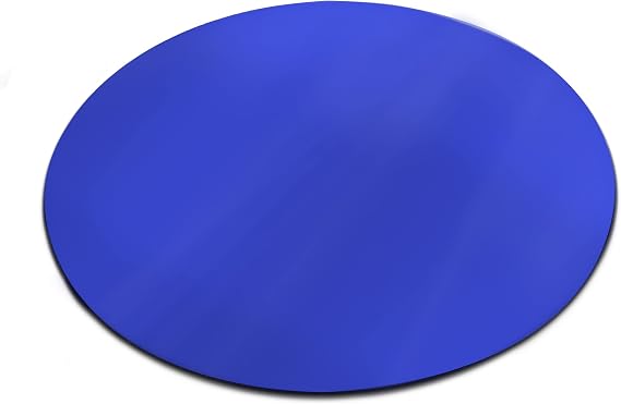 SPEEDYORDERS Round Blue Acrylic Mirror Sheet Circle Mirror 14 inches Diameter, 1/8" Thick Shatterproof Round Mirror Cobalt Blue Plexiglass Sheet Ideal for Home, Wedding, Centerpiece, Table, Decoration