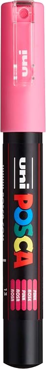 Posca Marker 1M in Pink, Posca Pens for Art Supplies, School Supplies, Rock Art, Fabric Paint, Fabric Markers, Paint Pen, Art Markers, Posca Paint Markers