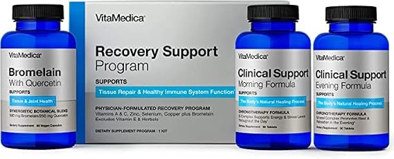 VitaMedica | Recovery Support Program | Natural Post Surgery Support Supplements | Clinical Support| Bromelain with Quercetin | Arnica Montana | Vitamin A, Vitamin C, Zinc | Gluten Free | Made in USA