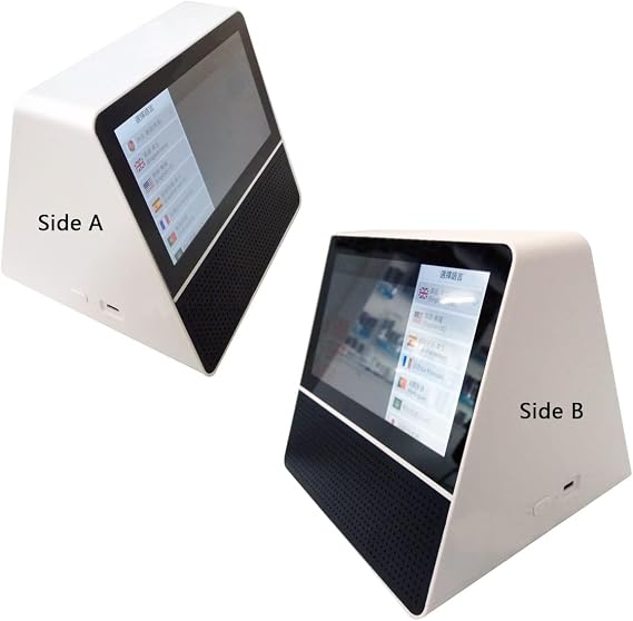 NICHOY 7-Inch Dual-Screen Display Translation Equipment Hotel Front Desk Translator Device Online Translate Between 53 Languages Suitable for Convenience Store, Attractions, Many Occasions
