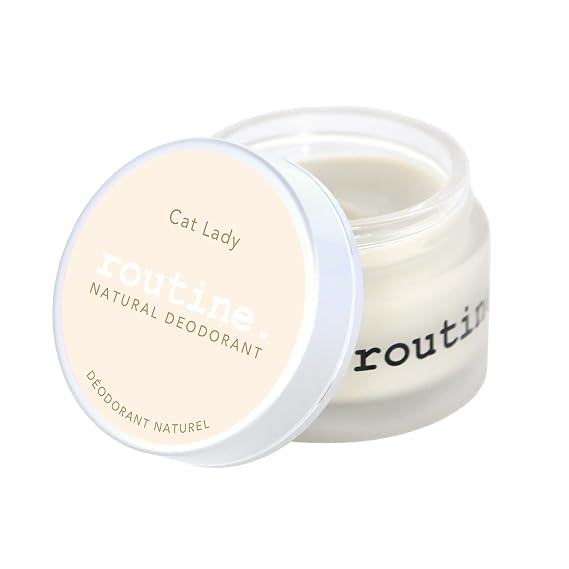 Routine. Natural and Aluminum Free Deodorant (2 Fluid Oz.) for Women and Men | Cat Lady | Coconut, Cocoa, Pineapple and Vanilla (Cream Jar Formula)