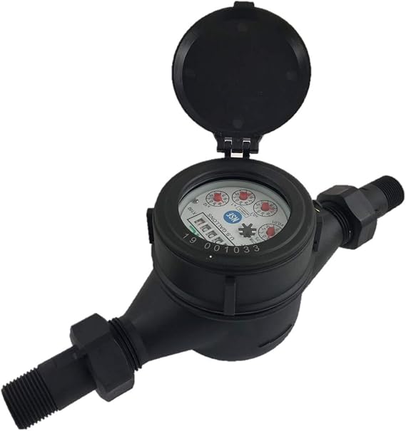 DAE MJP-75 NSF61 Non Lead Potable Plastic Water Meter, 3/4" NPT Couplings, Gallon