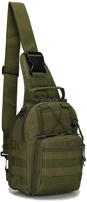 Men Backpack Molle Tactical Sling Chest Pack Shoulder Bag Outdoor Hiking Travel