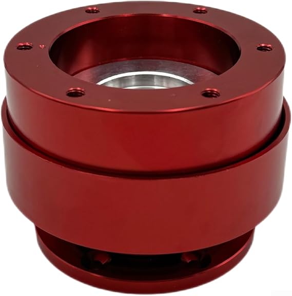 Quick Release Steering Wheel Adapter For Racing Simulator, Aluminum Alloy Compatible For MOZA R9/R16/R21 Base And TURN Direct Drive, Black/Red(Red)