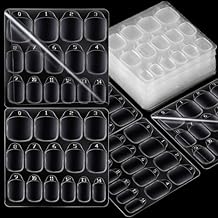 Teenitor 600pcs Press on Nail Adhesive Tabs, 15 Sizes of Nail Stickers for Press ons, Press on Nails Glue Stickers Press on Nail Sticky Tabs, Clear/Yellow