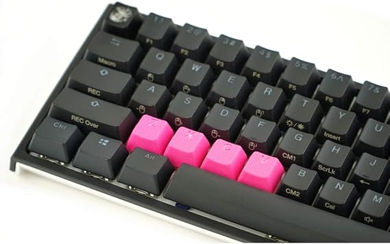 Tai-Hao Rubber Gaming Keycaps ZXCV - Neon Pink