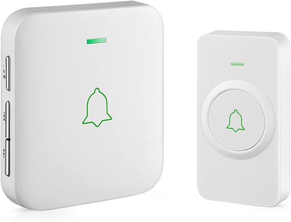 AVANTEK Wireless Doorbell, 1000 ft Range, 1 Button + 1 Receiver, CW-11 | Plug-In Receiver, 115 dB Volume, LED Flash, 52 Chimes, 5 Volume Levels, Waterproof Door Bell, 3-Year Battery