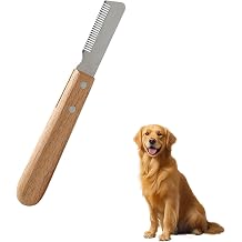 Dog Professional Stripping Knife, With Ergonomic Wooden Handle Stripping Knife for Dogs, Practical Hand Strippings Tools for Dogs, Dog Strippings Comb for Border Terrier(Right)