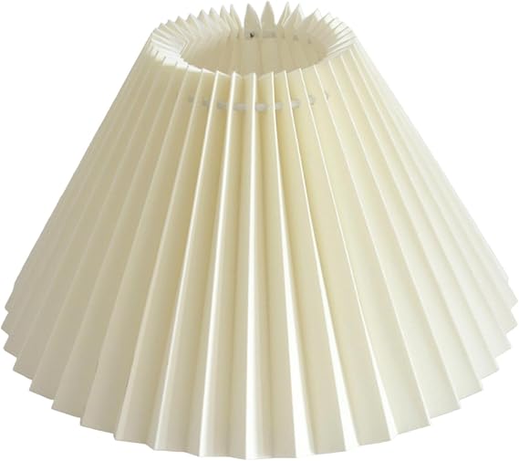 Table Lighting Pleated Fabric Shade, Cream