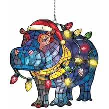 Hippo Ornaments Decor for Christmas Tree - Hippo Christmas Ornaments - Gifts for Hippo Lovers - Home Wall Room Decorations - Acrylic Ornament
