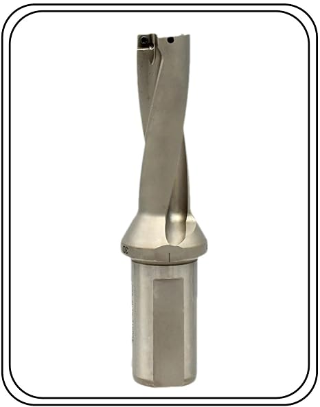 Buyohlic Indexable Insert U Drill 20 MM II Weldon Shank II Through Coolant II 10 pcs Carbide Inserts Free (Dia 20 mm~2D~25 mm Shank)