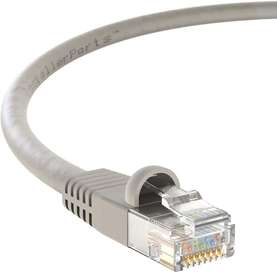 2 Ft CAT 6 Molded Snagless Patch Cable Gray -- Professional Series -- 50 Micron Gold Plated RJ45 Connectors -- Ethernet Data Network