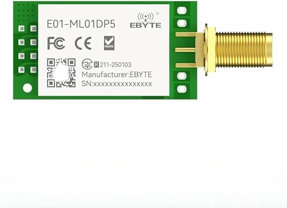 EBYTE 2.4GHz Wireless Module nRF24L01+PA+LNA RF Module Long Range 2500m 100mW SPI DIP SMA-K Antenna With FCC、CE、RoHS E01-ML01DP5