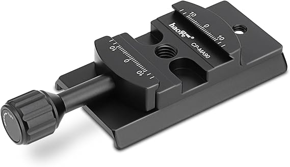 Haoge CP-MA90 Quick Release Plate QR Clamp Adapter Convertor for Select Manfrotto Tripod Fluid Video Head to Arca-Swiss Compatible, Fit 501PL / Q5 / 504PLONG / 500PLONG Heads